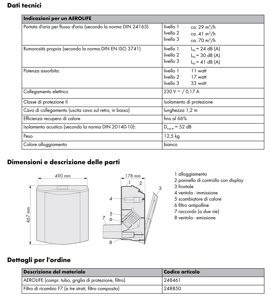 tarjeta Aerolife Siegenia