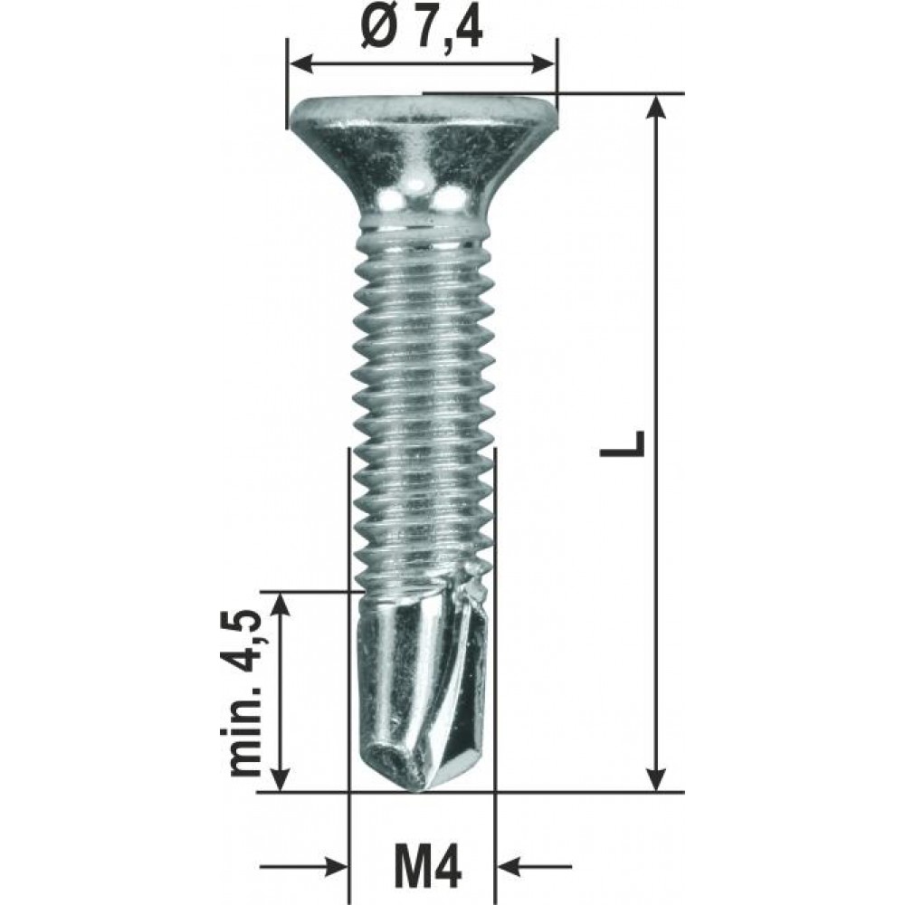 Tornillos Tek Métricas TX PVC diversas dimensiones de 2000 piezas HEICKO