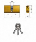Doble Cilindro Omec Latón Oval 5 pernos 80mm L 40/40