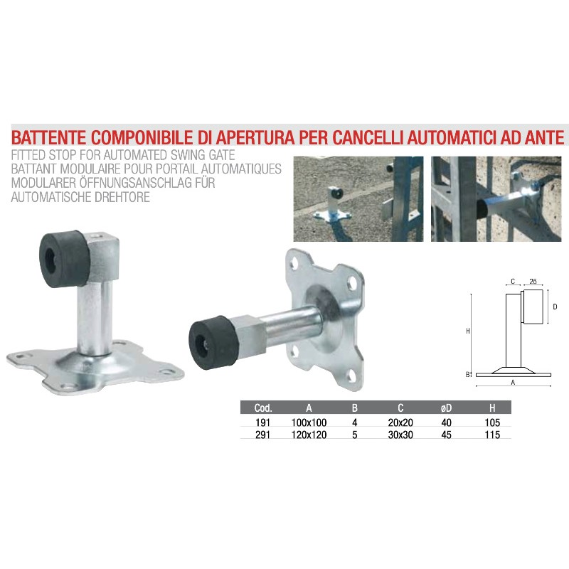 Oscilación para Portón Automático Modular BREVETTI ADEM 3 BLOCK