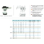 Bisagra Orientable con Cojinete y Soporte Recto para Soldar