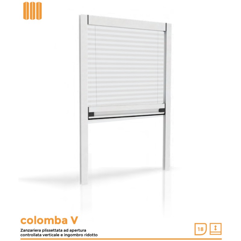 Colomba V Effezeta Mosquitera Plisada Vertical Apertura Fricción