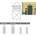 Cubre Columna Moldeada para Portón con Base Cuadrada