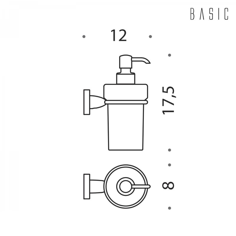 Dispensador de Jabón para Baño Colombo Design Basic Made in Italy