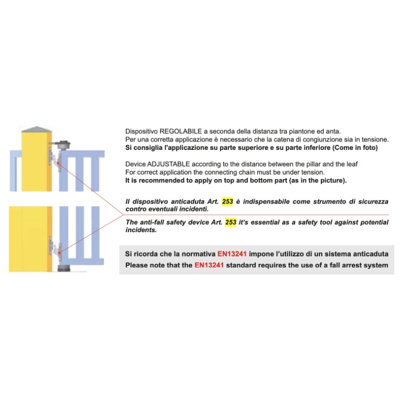 Dispositivo Seguridad Puerta Protección Contra Caídas Nova-Ferr 253