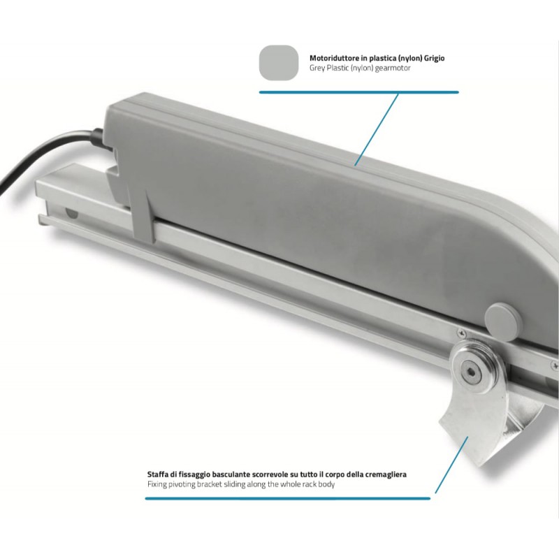 Drive Evo 0 Mingardi Actuador de Cremallera con Soportes