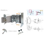 Kit Cerradura Portón Exterior con Oscilación Regulable para Fijar