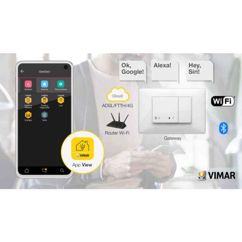 Kit Persianas Conectadas Vimar Plana Series Residenciales