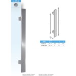 Tirador de Barra Rectangular de Acero MPM 05.36