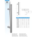 Tirador de Puerta en Acero Satinado o Pulido MPM 05.20