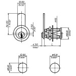 Meroni 2151 Cerradura de Palanca Universal Ø 15 Ambidiestro