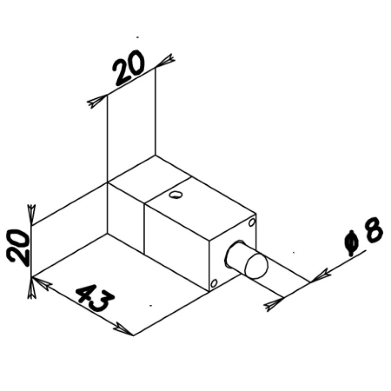 Microelectroválvula para vitrinas cerrado 20813XS-12 Serie Quadra Opera