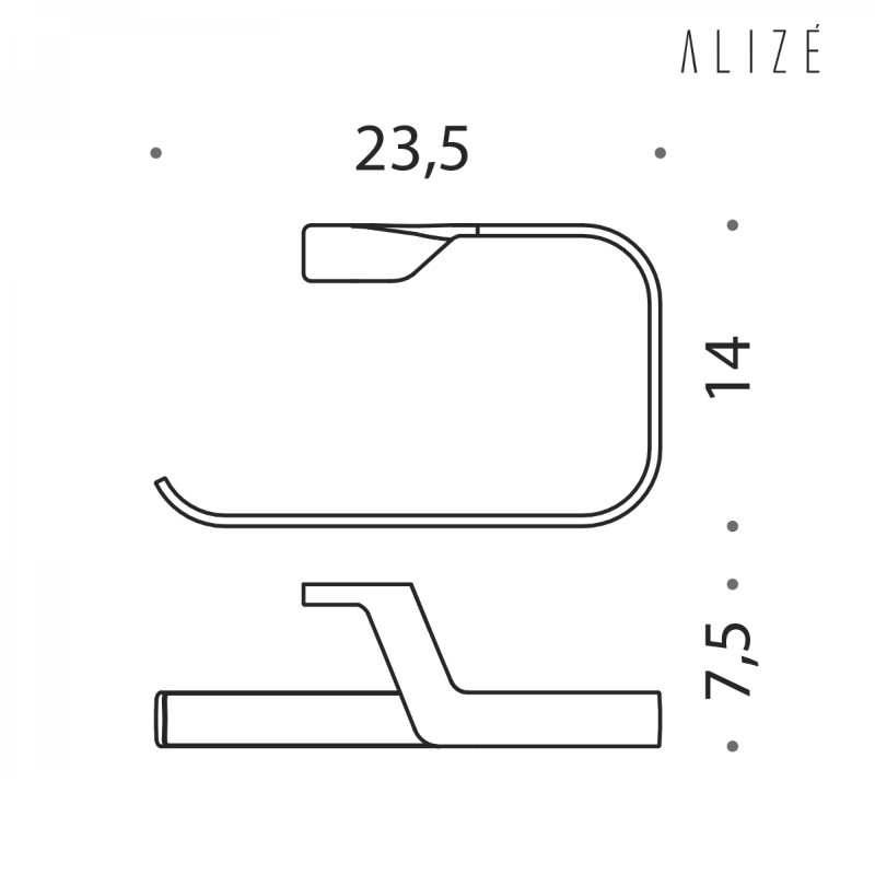 Toallero para Bidé con Anilla Colombo Design Alizé B2531