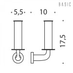 Portarrollos Papel Higiénico Vertical Colombo Design Basic B2790