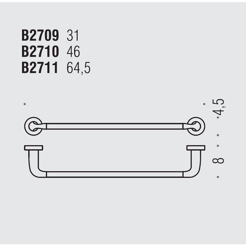 Toallero de Baño Colombo Design Basic Varios Tamaños