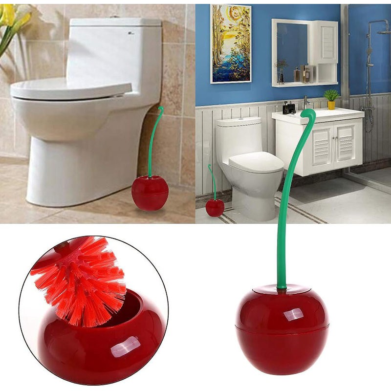 Escobilla de Baño Forma de Cereza Cepillo Dientes Baño Elegante y Moderno