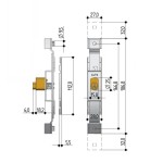 Cerradura de Portón Extensible Cilindro Fresado Prefer 6610