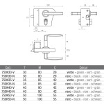 Cerradura para Puerta Pratik-Lock Manual Kit Completo