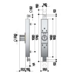 Cerradura Prefer 6620 para Portón Extensible con Cilindro de Seguridad