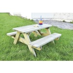 Mesa Picnic Infantil de Madera de Pino 90x90 cm