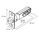 TB Pestillo tubular simple PremiApri Edge Quadro Serie Nova Meroni